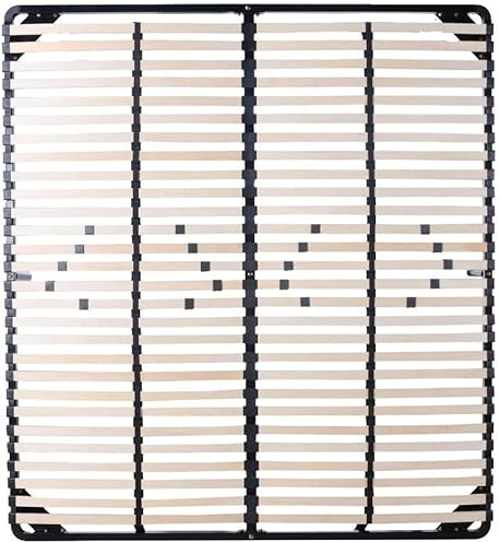 CADENTRO Sommier à Lattes 160x200 cm - 1 Pied Central Inclus