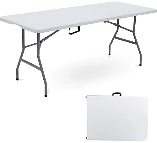 Crystals HEAVY DUTY 6FT FOLDING CATERING CAMPING KITCHEN TABLE TRESTLE PICNIC PARTY