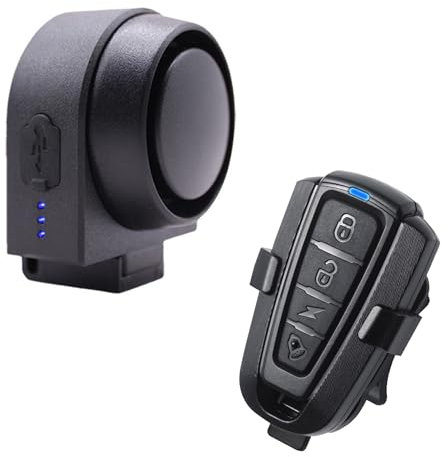 XIAOKOA Alarma Antirrobo, Alarma Inteligente con Control Remoto Inalámbrico, Alarma con Sensor Inteligente de Vibración a Prueba de Agua, para Bicicleta/Motocicleta/Vehículo Eléctrico/Scooter
