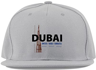 Maikomanija Dubai United Arabes Emirates UAE Casquette de baseball en coton Visière plate Chapeau de camionneur Unisexe Sport Respirant, gris, taille unique