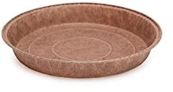 Ecopack stampi rotondi carta monouso per crostatina, tortine e quiche in carta antiaderente, adatti al forno max a 220°C, misure cm 13,5x2, 50 pezzi
