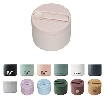 Design Letters termobehållare för mat | lunchlåda för vuxna | termolåda för mat | Dubbelväggig isolerad matlåda | termobehållare mat BPA-fri | termoskål för att go, varm mat | 330 ml