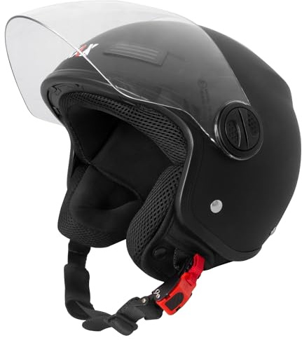 Zorax ZOR-609 Matt Black XL (61cm) Open Face Helmet Scooter Motorbike Motorcycle Crash Ece 2206