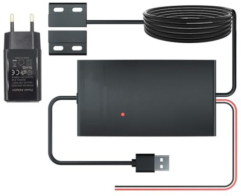 yomoe Con Controlador de Puerta de Garaje Tuya, Abridor de Puerta Inteligente con WIFI, Funciona Automáticamente con la Aplicación de Control de Voz Home, Enchufe de la UE
