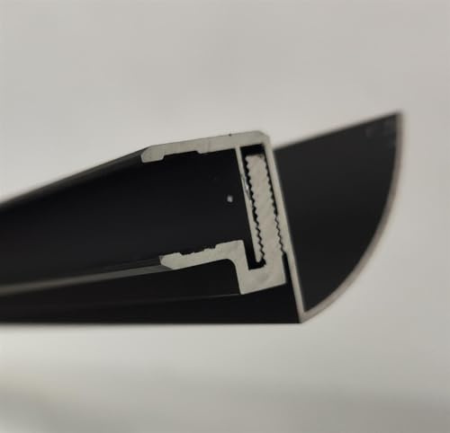BuyLando - Regenrinne für Glasvordach aus Aluminium (Schwarz, 150)