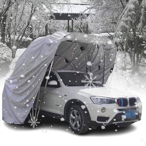 Cochera resistente – Tienda de campaña plegable impermeable para coche, cubierta de acero inoxidable para exteriores, material Oxford para varios climas
