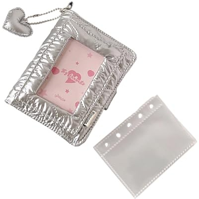 Qsvbeeqj 3inch Pequeño Álbum de Fotos Desmontable 5 Anillos Binder Photokard Libro de Memoria para Fotos Notador Álbum de Fotos