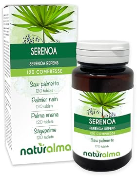 Palma enana americana (Serenoa repens o Sabal serrulata) frutos Naturalma - 60 g - 120 comprimidos - Complemento alimenticio - Natural y Vegano