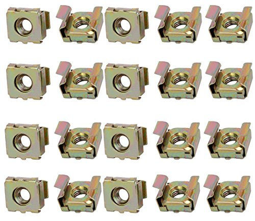 sourcingmap 20pcs écrou à cage M5 acier au carbone captif en laiton ton pour serveur étagère armoire