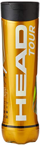 HEAD Unisex Adult TOUR 2 x 4 Ball Tube Tennis Ball - Yellow, One Size