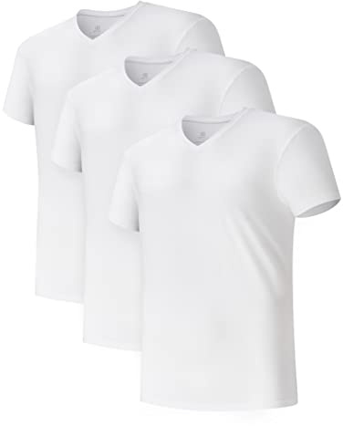 DAVID ARCHY Men's Cooling Undershirt with Ultimate Soft Multiple Pack Short Sleeve Underwear Vests T Shirts Moisture-Wicking Heather Tees for Men