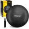 4FIZJO Reha-Ball, Ø 75 cm, PVC, Gymnastikball für Anfänger und Fortgeschrittene, Fitnessball, Pilatesball, Yoga & Pilates zubehör, Fitnesszubehör, Anti-Burst-System, Pumpe inklusive, Farbe: Schwarz