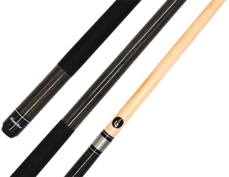 BILMAG Pool Billard Billardqueue Queue Cue Kö Beginner 2-TLG 20 oz 148 cm Implex Joint - Verschiedene Farbvarianten (Anthrazit)