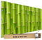 TRIOSK Sichtschutz Garten Dekoration Plane groß mit Motiv Bambus Stäbe Zaun Optik Motivbanner Blickdicht für Terrasse Gartenzaun Gartenposter PVC Zaunblende 340x173 cm Grün