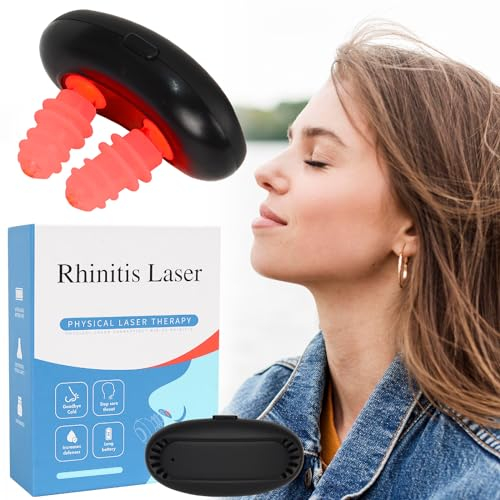 Rotlicht-Nasentherapiegerät, Rhinitis-Laser, Relief Rotlicht-Nasentherapie-Instrument, Physiotherapie-Nasenberuhigungsgerät für Nas Nasenstau Atmung fördern Rhinitis lindern (A)