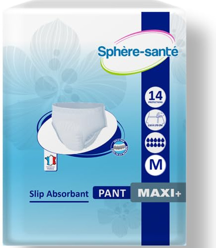 Sphère Santé - Pant Medium Maxi + - Protection urinaire - Absorption maximale - Confort et discrétion garantis - Système anti-fuites et contrôle des odeurs