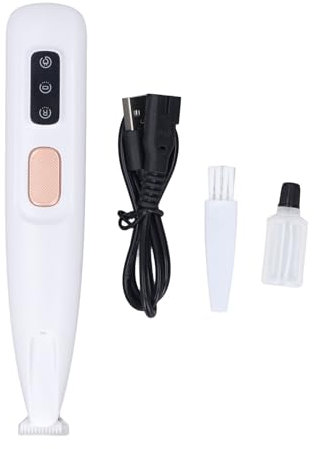 Tierhaarschneider, Leistungsstarker Elektrischer Trimmer mit LED-Licht, Effiziente und Geräuscharme Katzenschermaschine für Haustiere, Wiederaufladbarer Lithium-Akku