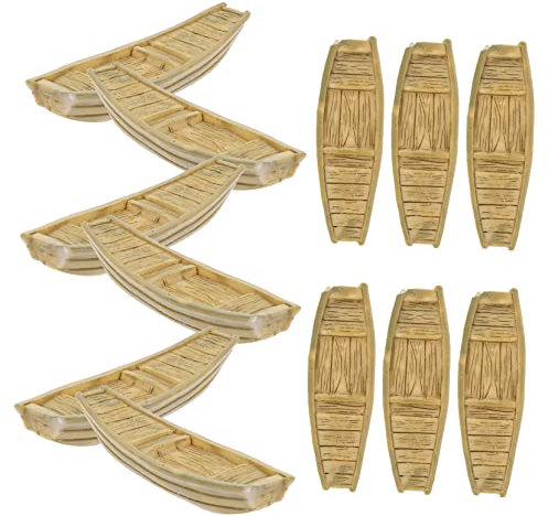TOBBOMEY 15stücke Teiliges Resin Miniatur Boot Modelle Dekorative Anglerboote Für Tisch Und Schreibtisch Kleine Maritime Deko Für Schlafzimmer Langlebige Resin Boote Für Zuhause