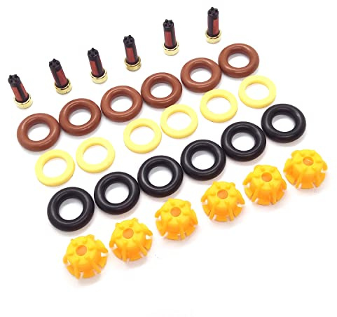Exogio Reparatursatz Einspritzdüse Dichtsatz Einspritzventil Dichtungssatz Kraftstoffeinspritzdüse Filtereinsatz Injektor für - E60 E39 520I 523I Autoersatz AY-RK004