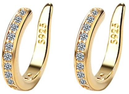 Generico Orecchini per Orecchie a Sventola Donna Orecchini a Clip, Correttore Orecchie a Sventola, Non Perforanti per Donna Uomo, Senza Foro, Portatili e Regolabili, Nessuna Pietra Preziosa, 11mm