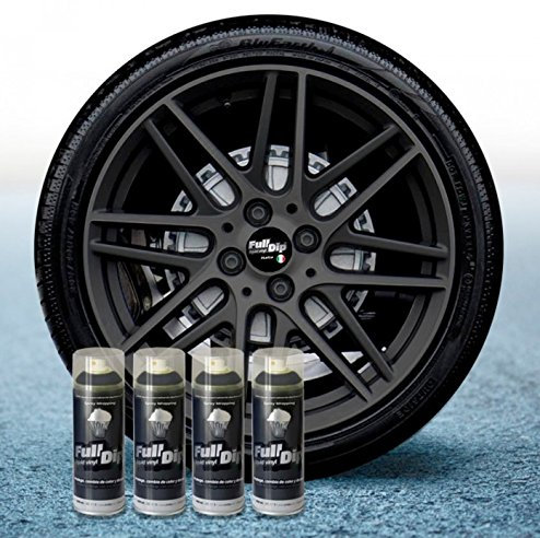 Sophisticauto 4 Stück Full Dip Gun Metal Grau Matt Pelable 400 ml