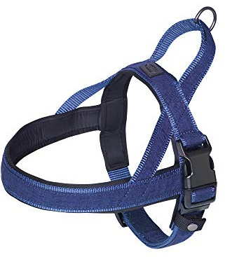 Nobby Vajilla Noruega Linen Deluxe, Arnes para Perros, Pechera para Perro, Azul, L: 38-50 cm + 36 cm, Ancho: 2025 mm, 1 Unidad