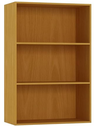 URBNLIVING Wide Wooden Bookcase Storage Shelf Unit, 3 Tier or 4 Tier Display Shelving Cabinet for Living Room, Dining Room, Bedroom & Home Office