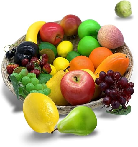 GZLCEU 12 pezzi di frutta artificiale, schiuma artificiale, set realistico per decorazioni per la casa, feste, festival, pubblicità, servizi fotografici, accessori di scena (mix di colori)