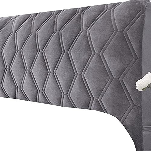 XTHY Kopfteilbezug Bett 180/140 /200/160/220 Gepolstert Bettkopfteil Kopfteil Hussen Boxspringbett Bett Kopfteil Bezug Samt Beige Braun Kopfteilbezug Hussen Bett Kopf Abdeckung