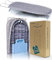 WONDERHOME Tabla de planchar de mesa patentada, patas plegables, funda 100% algodón, azul, gris, ahorra espacio