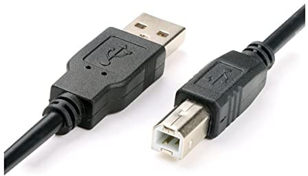 Cable Impresora Negro, Cable Usb 2.0 Tipo A a Tipo B 3m, Compatible para HP, Epson, Canon, Brother, Lexmark, Escáner, Disco Duro, Fotografía Digital y Otros Dispositivos. (3m negro)