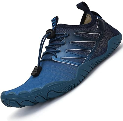 Lvptsh Water Shoes Men Women Barefoot Sports Aqua Socks for Beach Swim Quick Drying Pool Surf Yoga Running Surfing Boating, Blue 9, UK8
