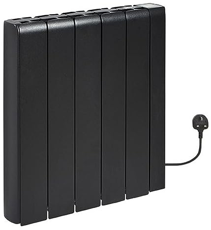 Milano Tuc 1500W Graphite UK Plug Ceramic Core WiFi Smart Electric Heater - 570mm x 534mm