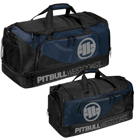 Pitbull Borsa sportiva per uomo e donna, Pit Bull West Coast, borsa da viaggio con logo TNT II, taglia unica, Blu scuro, Taglia unica