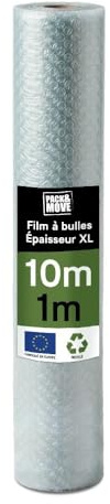 Pack And Move - Film à Bulle Recyclé - 1 X 10 M - Déménagement, Expédition Et Protection - Papier Bulle De Qualité