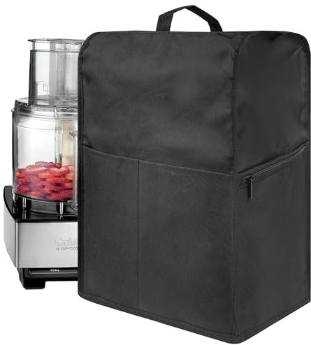 Linkidea Staubschutz für Mixer, tragbare Mixer-Abdeckung mit Handschlaufe, staubdichte Mixer-Abdeckung, passend für die Küche zu Hause, kompatibel mit Hamilton Beach, Cuisinart Mixer (schwarz)