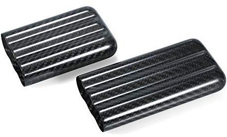 ERYUE Black Carbon 3-cigarfodral Lätt Cigarrförvaringsrör Holder Travel Cigar Humidor för Upp Till 57 Mätarcigarrer