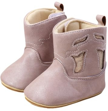 Générique Bottes Western en Cuir, Bottines de Cowboy, Semelles Souples, antidérapantes, pour bébés, Nourrissons, Tout-Petits, Filles, garçons, Neuf-nés