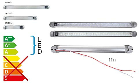 IWH Linienleuchte - 30 LED 12V – Schwenkbare Innenleuchte für Fahrzeuge & Boote