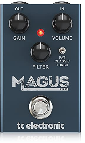 TC Electronic MAGUS PRO Classic High Gain Distortion Pedal with Fat Mids, Treble Filter Control and 3 Clipping Modes