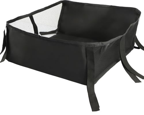 Anwangda Babywagen Unterer Aufbewahrungsbeutel, Kinderwagen Buggy Kinderwagenkorb, Babywagen Buggy Universal Unterer Korb für Kinderwagen Einkaufswagen Buggy Schwarz (Größe: L)