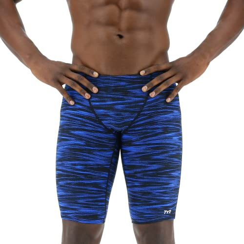 TYR Traje de baño Durafast Elite Athletic Jammer para Hombre, Blue Fizzy, W36