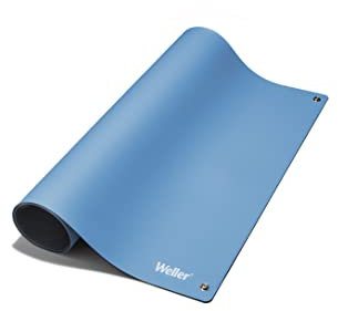 Weller T0051403499 Antistatic ESD Premium Work Station Soldering Mat Set, 900 x 600 mm, Blue Soldering Mat