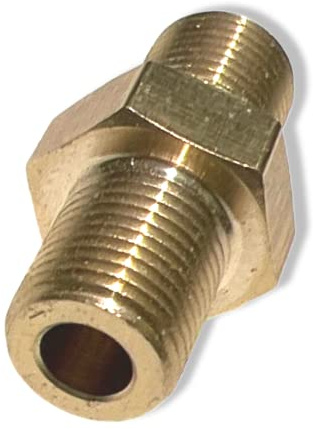 M&M Smartek Raccordo filettato doppio 1/8 AG x 1/8 AG - Adattatore piatto in ottone