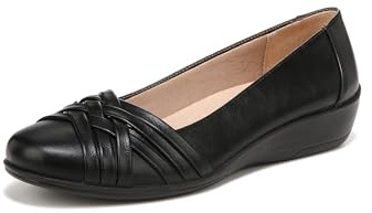 LifeStride Women's Incredible Ballet Flat Black Synthetic 8 W