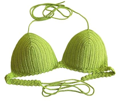 NORDESTINA – Top de bikini a crochet, Braguita de Bikini de Ganchillo para Mujer – Braga de Bikini Crochet, Traje de Baño crochet, Braga de Bikini 1 pieza, Top de bikini 1 pieza.