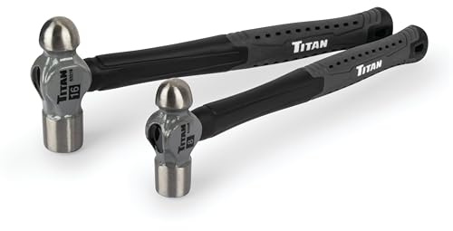 Titan 63302 2-Piece Ball Pein Hammer Set, Includes 8oz & 16oz Ball Peen