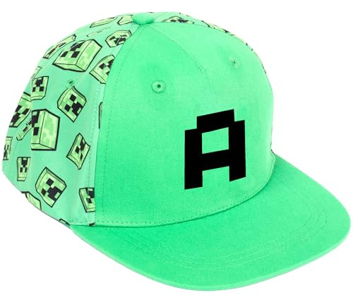 Minecraft Personalised Baseball Cap for Boys Adjustable Kids Hat 100% UV Protection Summer Holiday Cap Green