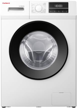 Corberó - Lavadora Carga Frontal | CLT604VIN| 6 Kg | Motor Inverter |16 Programas | Vapor Antialérgico | Inicio Diferido 3-24h| Lavado Rápido 15-30 Min | Puerta XXL | 1200 Rpm | Blanco