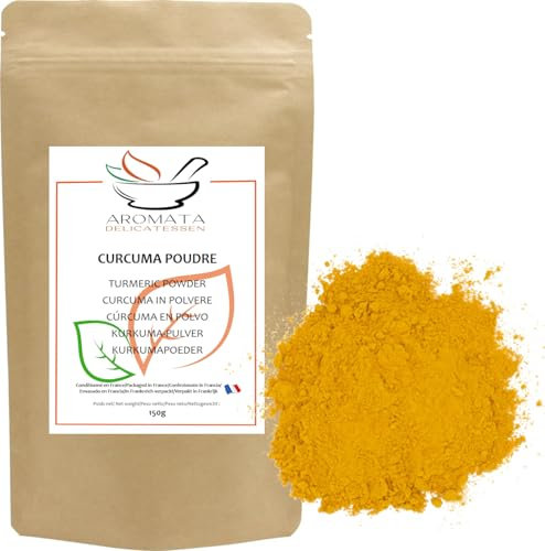 AROMATA - Curcuma in polvere - 100% Naturale - Origine India - 150gr